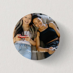 Bóton Redondo 2.54cm Personalized Photo Best Friends Forever Custom