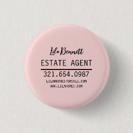 Bóton Redondo 2.54cm Personalized Real Estate Agent Gift Design