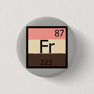 Bóton Redondo 2.54cm Pin de Feedist da mesa periódica do Francium do