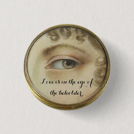 Bóton Redondo 2.54cm Pin de Olhos do Lover com Cotação de Amor