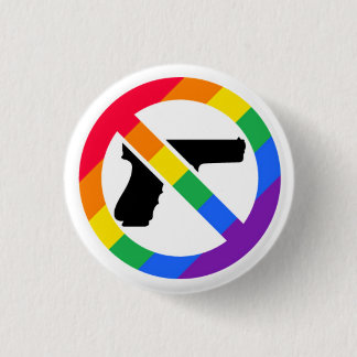 Bóton Redondo 2.54cm Pin do arco-íris da Anti-Arma LGBT