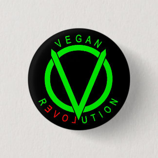 Bóton Redondo 2.54cm Pin do botão da revolução do Vegan