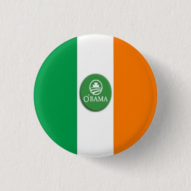 Bóton Redondo 2.54cm Pin do irlandês de O'Bama (Frente)