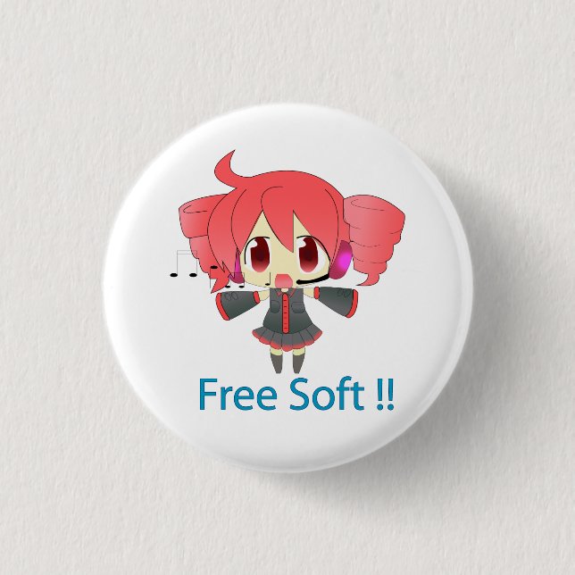 Bóton Redondo 2.54cm Pin Kasane Teto (Frente)