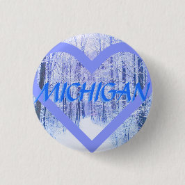 BÓTON REDONDO 2.54CM PIN NOVO DO INVERNO PERIHEART DE MICHIGAN