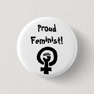Bóton Redondo 2.54cm Pin orgulhoso da feminista