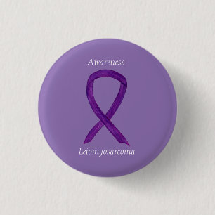 Bóton Redondo 2.54cm Pin Personalizado da Fita de Aviso Púrpura Leiomi