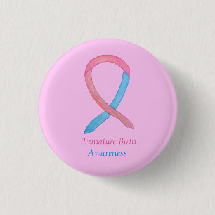 Bóton Redondo 2.54cm Pin Personalizado da Fita de Sensibilização para