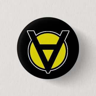 Bóton Redondo 2.54cm Pin preto e amarelo de Voluntaryist - Voluntaryism