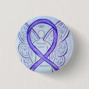 Bóton Redondo 2.54cm Pino da Fita de Sensibilização do Anjo do Cancer