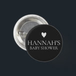 Bóton Redondo 2.54cm Pino de convidado do chá Black Gothy & Moody Baby<br><div class="desc">Desvendar o lado negro e encantador das celebrações com nosso Minimalista Gótico Negro e Coleção de Bebês Moody Halloween, Sinais e Decor. Abrace a estação assustadora enquanto celebra a chegada iminente do seu pequeno com estas designs maravilhosas. Mergulhe num mundo de encanto misterioso e elegância estranha, perfeito para um chá...</div>