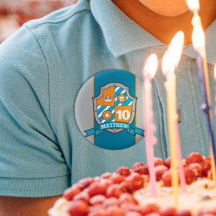 Bóton Redondo 2.54cm Pino do botão Knight crest 10 anos