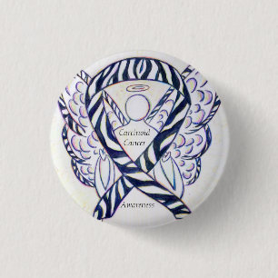 Bóton Redondo 2.54cm Pino personalizado de anjo da fita de sensibilizaç