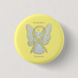 Bóton Redondo 2.54cm Pino Personalizado do Anjo da Fita de Sensibilizaç