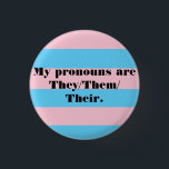 Bóton Redondo 2.54cm Pinos do pronome - eles/eles<br><div class="desc">Pronomes para todos nossos não-binário,  agender,  e amigos do bi-género que os usam os//seu.</div>