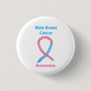 Bóton Redondo 2.54cm Pinos Personalizados de Cancer de Mama Masculino A