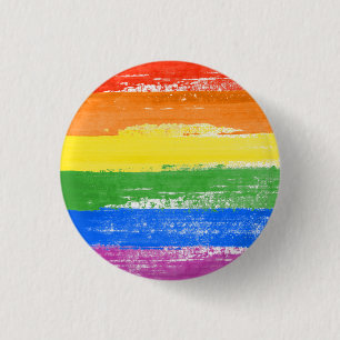 Bóton Redondo 2.54cm Pintura Orgulho LGBT
