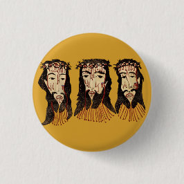 Bóton Redondo 2.54cm Pintura popular de Jesus Cristo Thorn Crown