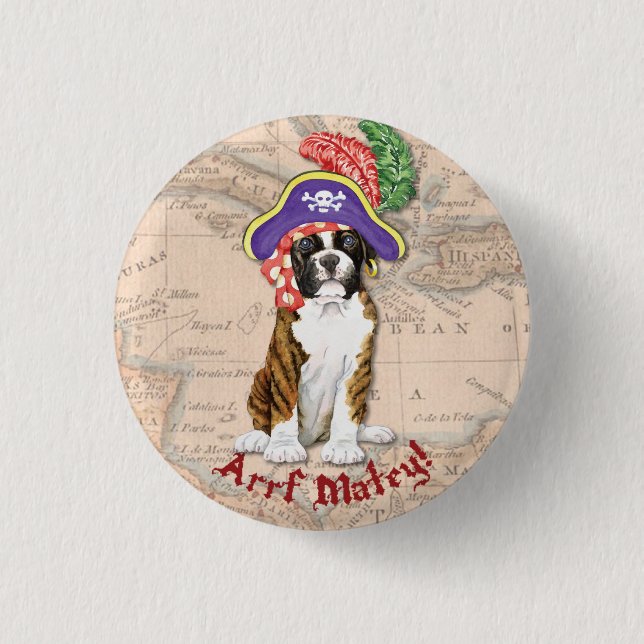 Bóton Redondo 2.54cm Pirata Boxer (Frente)