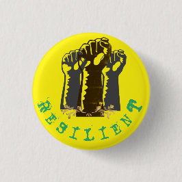 Bóton Redondo 2.54cm Pistas resistentes com fundo amarelo