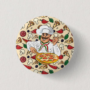 Bóton Redondo 2.54cm Pizza Party
