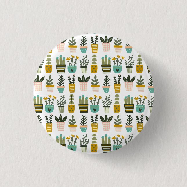Bóton Redondo 2.54cm Planta Wall Art (Frente)