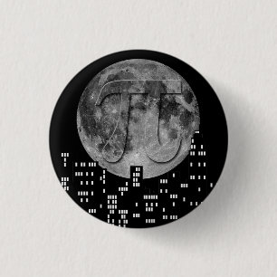 Bóton Redondo 2.54cm Plena Lua Pi No Céu