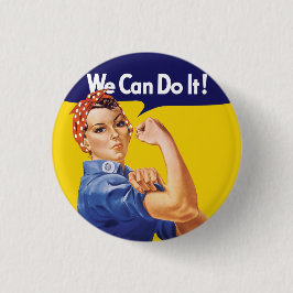 Bóton Redondo 2.54cm Podemos Fazer Isso! Rosie the Riveter