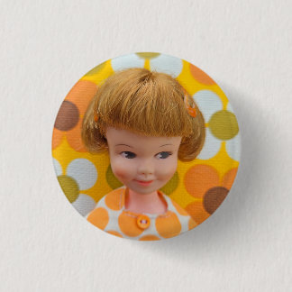 Bóton Redondo 2.54cm Poder Floral Penny Amarelo e Verde Oliva