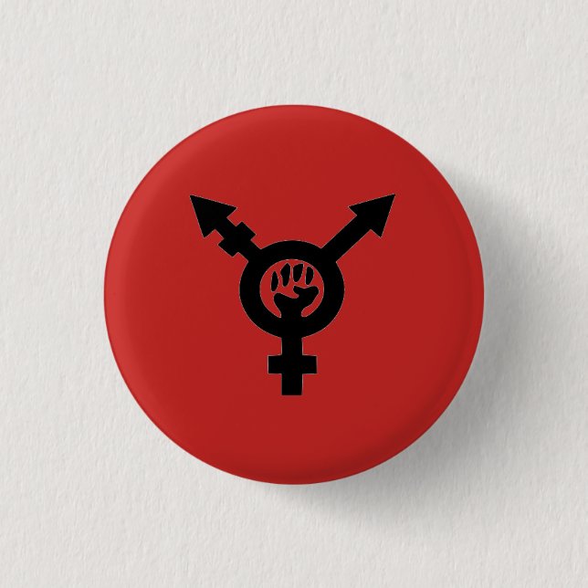 Bóton Redondo 2.54cm Poder preto comunista feminista estranho do (Frente)