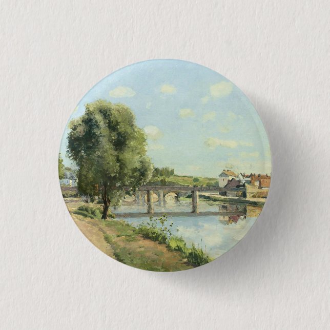 Bóton Redondo 2.54cm Pont Du Chemin De Fer Camille Pissarro (Frente)