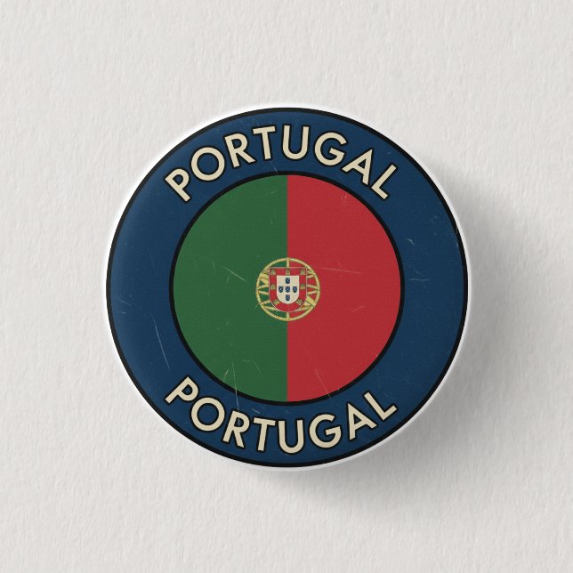 Bóton Redondo 2.54cm Portugal (Frente)