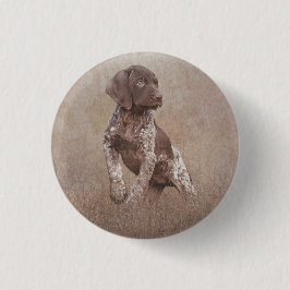 Bóton Redondo 2.54cm poster de tapeçaria de filhotes de pontas curtas g