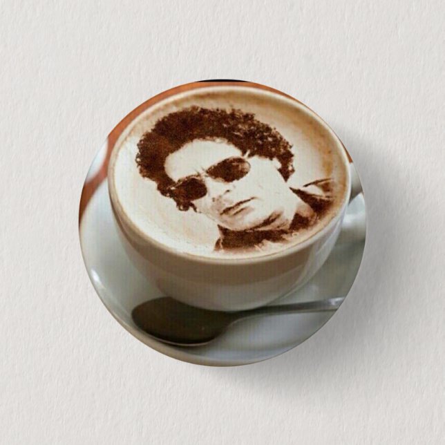 Bóton Redondo 2.54cm Pottoun de Gaddafi (Frente)