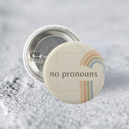 Bóton Redondo 2.54cm Prendedor de Orgulho LGBTQ Minimalista Moderno Sem
