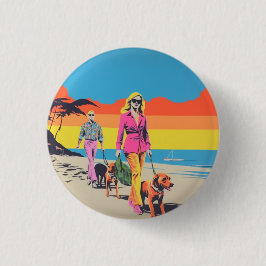 Bóton Redondo 2.54cm Prendedor estilo popart, distintivo de botão, pass