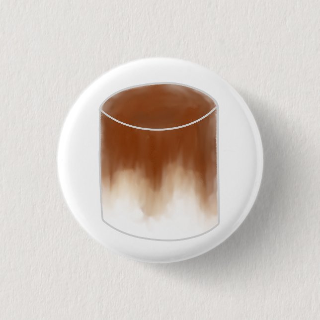 Bóton Redondo 2.54cm Presente de Café Batido Dalgona Gelado (Frente)
