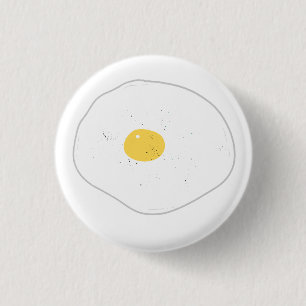 Bóton Redondo 2.54cm Presente de Café da Manhã com Ovo Frito Sunny Side