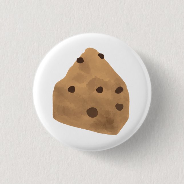 Bóton Redondo 2.54cm Presente de Peça de Biscoito com Gotinhas de Choco (Frente)