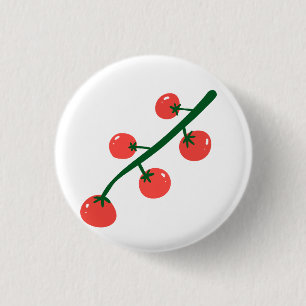 Bóton Redondo 2.54cm Presente de Tomates Cereja Frescos para Jardineiro