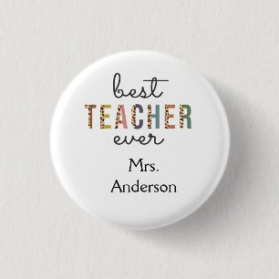 Bóton Redondo 2.54cm Presente Personalizado Melhor Professor de Todos o