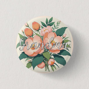 Bóton Redondo 2.54cm Presente Personalizado Para Avó, Avó Canvas