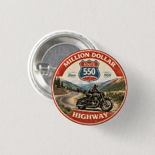 Bóton Redondo 2.54cm Presentes de motocicleta da Million Dollar Highway