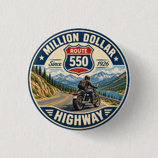Bóton Redondo 2.54cm Presentes de motocicleta da Million Dollar Highway