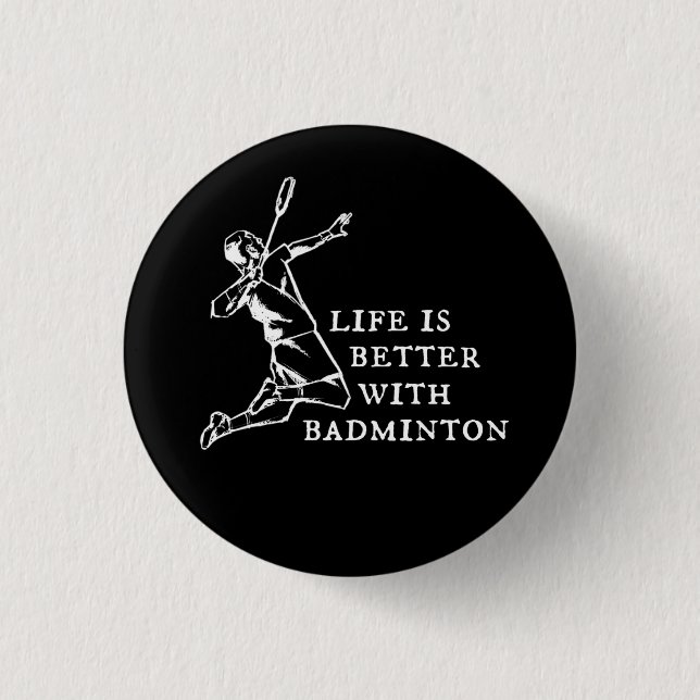 Bóton Redondo 2.54cm Presentes para Jogadores de Badminton (Frente)