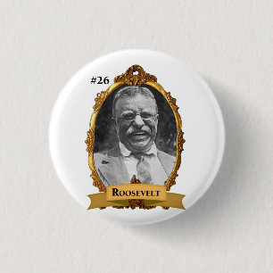 Bóton Redondo 2.54cm Presidente #26 de Theodore Teddy Roosevelt