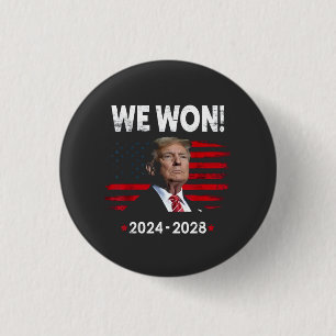 Bóton Redondo 2.54cm Presidente Maga Orgulhoso Trump Ganhou Dia de Inau