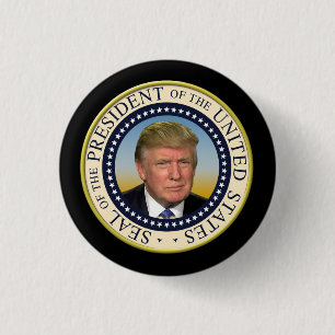 Bóton Redondo 2.54cm Presidente Trunfo Foto Presidencial Selo