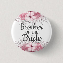 Bóton Redondo 2.54cm Primavera Floral irmão da noiva Button