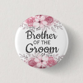 Bóton Redondo 2.54cm Primavera Floral irmão do Botão do noivo